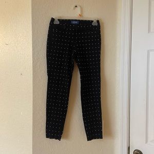 Old Navy Black Pants with White Diamond Prints